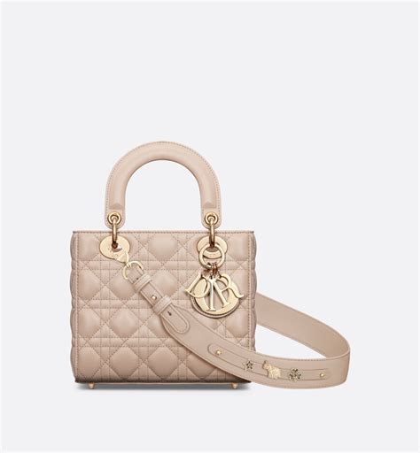 Small Lady Dior My ABCDior Bag Khaki Cannage Lambskin 